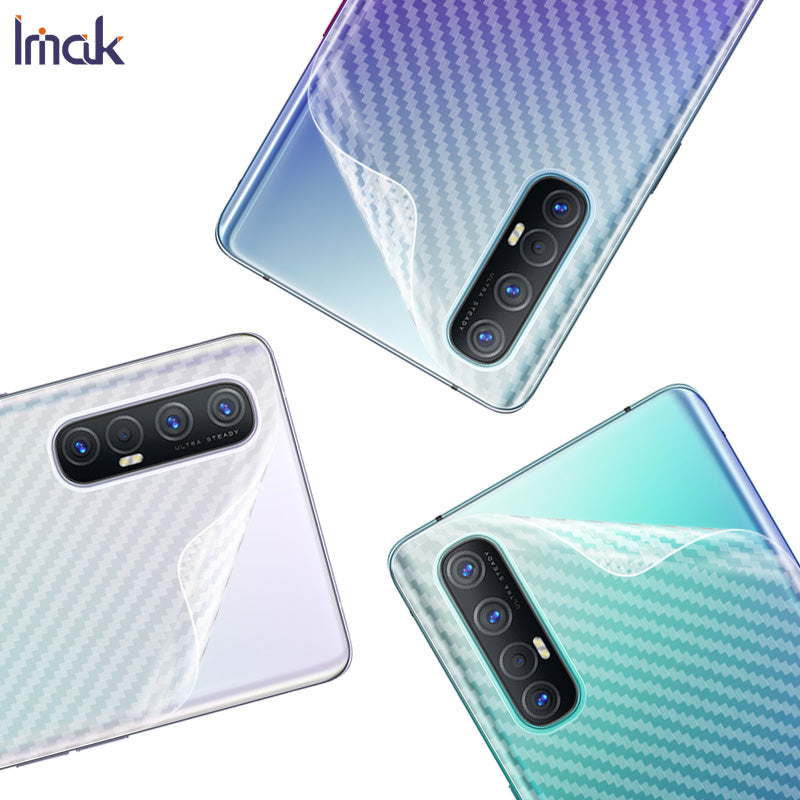 Ochranná fólie na zádech telefonu IMAK pro Oppo Reno3 Pro 5G s texturou uhlíkových vláken proti poškrábání Ochranná fólie na zádech telefonu IMAK pro Oppo Reno3 Pro 5G s texturou uhlíkových vláken proti poškrábání